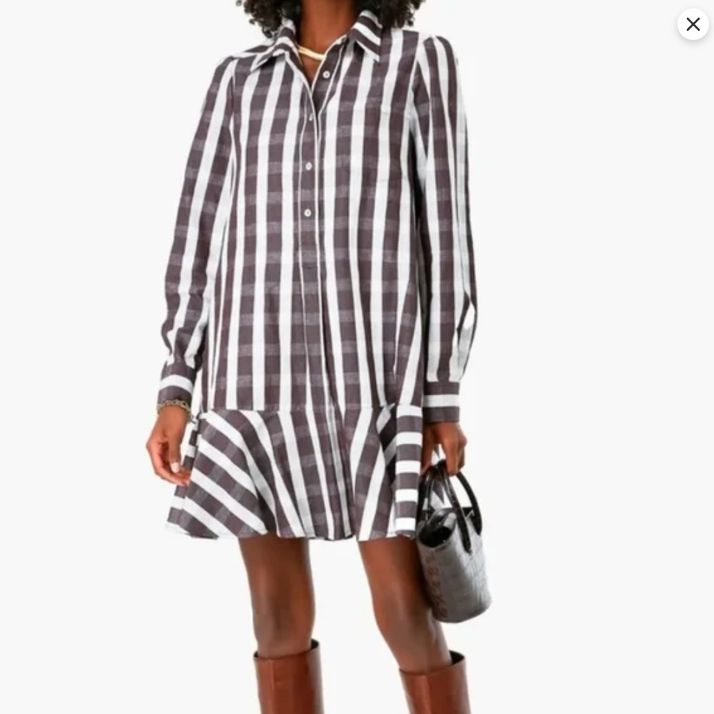 TUCKERNUCK Brown Gingham Checkered Dress